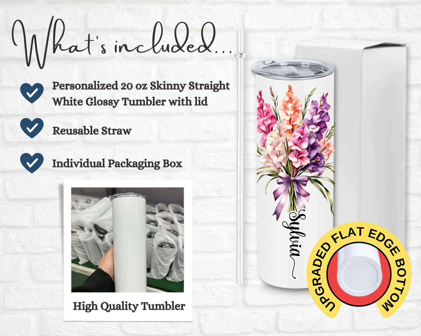 Birth Month Flower Tumbler - December