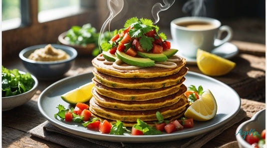 Savory Chickpea Pancakes - Vegan Breakfast