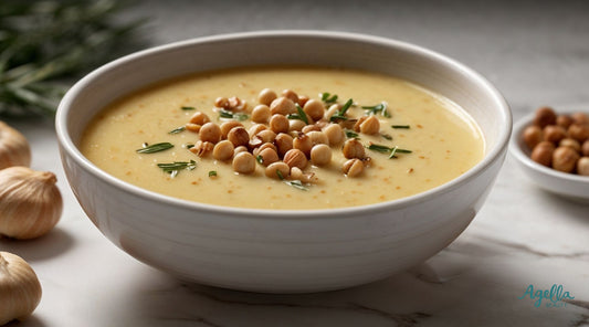 A rich and velvety roasted garlic soup, naturally creamy without heavy cream, made with Yukon Gold potatoes