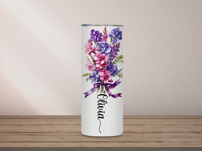Birth Month Flower Tumbler - July